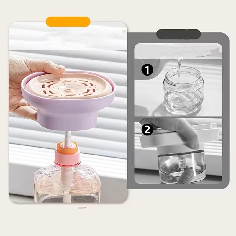 Kitchen Detergent Foaming Dish Washing Liquid Bottle Press Dispenser