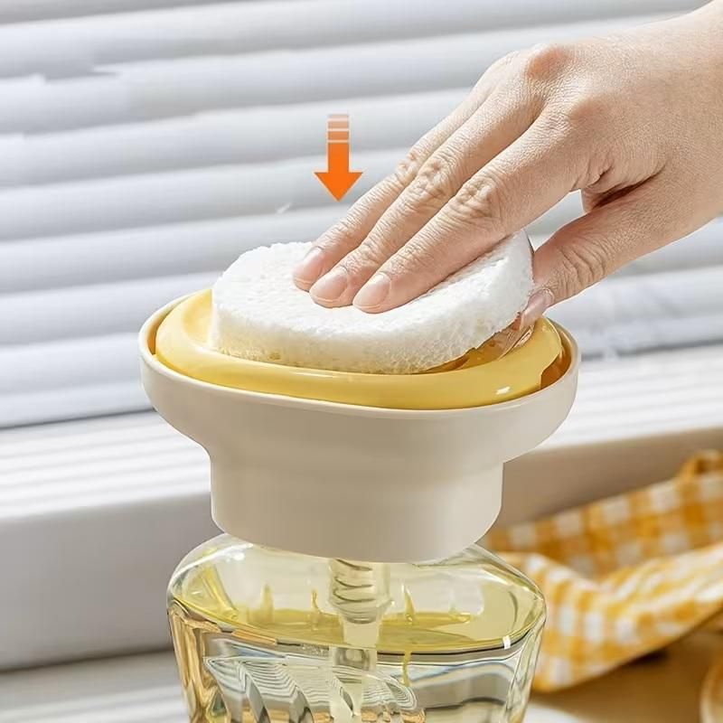 Kitchen Detergent Foaming Dish Washing Liquid Bottle Press Dispenser