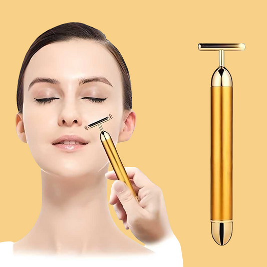 ✨ 24K Gold Energy Beauty Bar – Electric Facial Massage Roller ✨